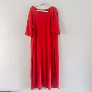 Eileen Fisher Red midi Scoop Neck Dress
